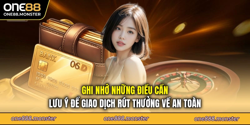 Ghi nhớ những điều cần lưu ý để giao dịch rút thưởng về an toàn